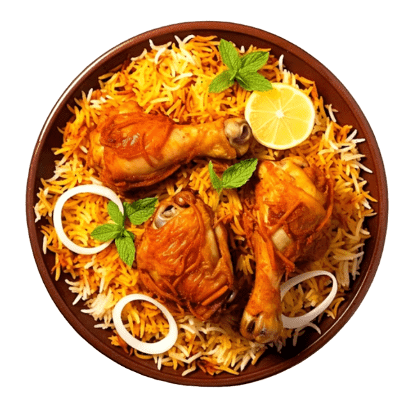 Chicken Biryani in a plate